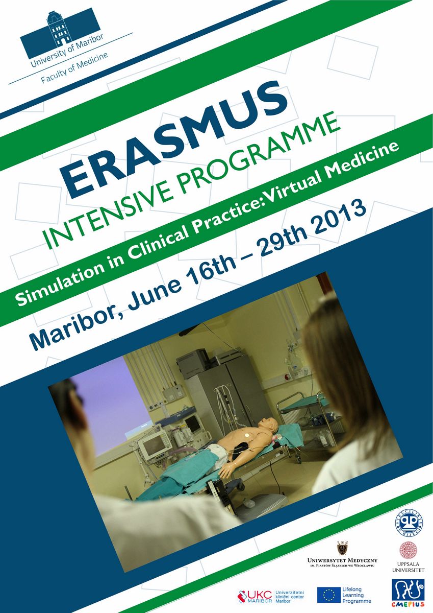 Invitational poster of the Erasmus IP SimClip 2013 programme