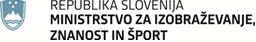Logotip Ministrva za izobraževanje, znanost in šport Republike Slovenije