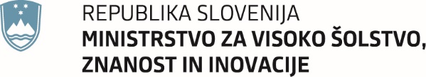 Logotip Ministrva za visoko šolstvo, znanost in inovacije