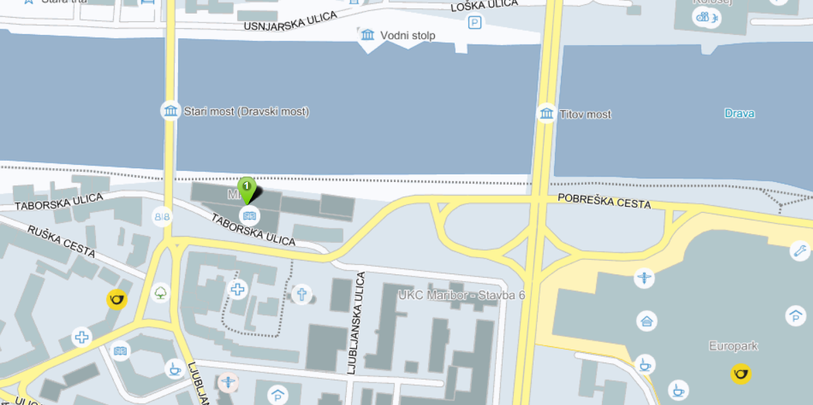 Map depicting the location of the faculty.
